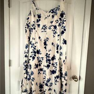 Floral Blue and White Dress